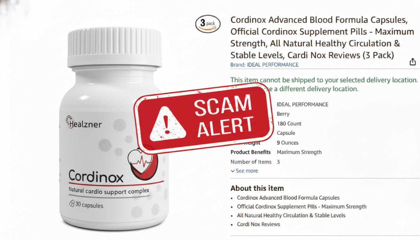 Advertencia de imitación de Cordinox